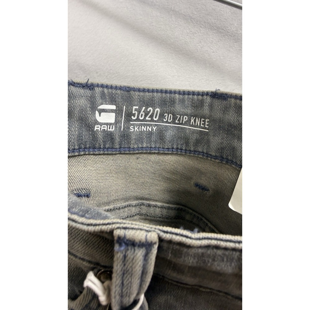 G-Star Raw Men's 5620 Elwood Knee 3D Skinny Jeans Vtg Oreon Grey MSRP $190 Read - Picture 10 of 12